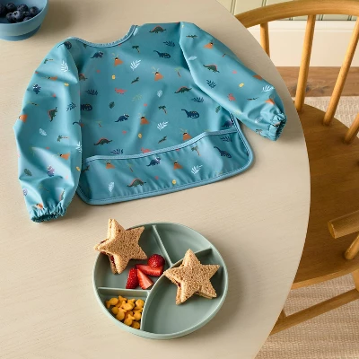 Silicone Suction Divided Plate - Green - Cloud Island™ 1 Silicone Suction Divided Plate - Green - Cloud Island™