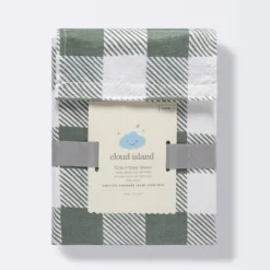Fitted Crib Sheet - Cloud Island™ Green Gingham -Cloud Island GUEST 7cca822e 601c 4023 aaeb 940cd8793fe8
