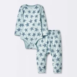 Baby 2pc Stars Wide Ribbed Top & Bottom Set - Cloud Island™ Blue -Cloud Island GUEST 80c0909e 6e3d 4013 b9df 7bbf053c64be