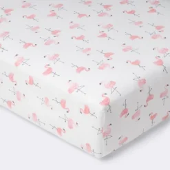 Crib Fitted Sheet Flamingos - Cloud Island™ - Pink/White -Cloud Island GUEST 80c34a0e 6592 402d b527 a9239a86c7e8