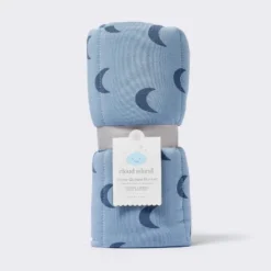 Rayon From Bamboo Jersey Quilted Blanket - Moons - Blue - Cloud Island™ -Cloud Island GUEST 8314f34a dfc2 45fe 8904 0c92bc54de4e