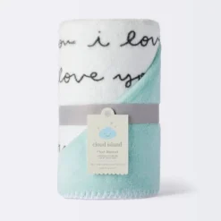 Plush Baby Blanket - I Love You Script - Cloud Island™ -Cloud Island GUEST 8436a8d5 53a9 4012 92ba 2dc4c8cf72cc
