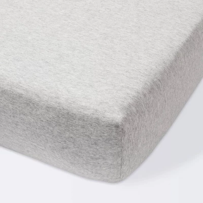 Fitted Jersey Crib Sheet Knit Heather Gray - Cloud Island™ Gray 5 Fitted Jersey Crib Sheet Knit Heather Gray - Cloud Island™ Gray - Image 5