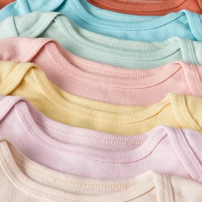 Baby 7pk Short Sleeve Bodysuit - Cloud Island™ Turquoise Blue 2 Baby 7pk Short Sleeve Bodysuit - Cloud Island™ Turquoise Blue - Image 2