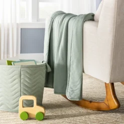 Rayon From Bamboo Quilted Baby Blanket - Green - Cloud Island™