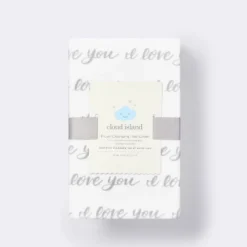 Plush Changing Pad Cover I Love You Script - Gray/White - Cloud Island™ -Cloud Island GUEST 9944ff07 64ff 4bad 9488 e85e8dcadd15
