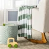 Quilted Fabric Large Round Storage Basket - Green - Cloud Island™