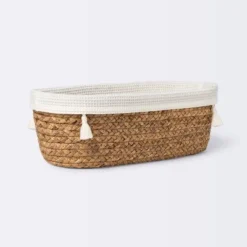 Natural Weave Oval Storage Bin With Waffle Weave Liner - Cloud Island™ -Cloud Island GUEST a3de4f61 51cd 4f96 91ff 73a5dc516147
