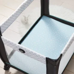 Fitted Jersey Play Yard Crib Sheet Dino-snore - Light Blue - 2pk - Cloud Island™