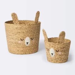 Braided Water Hyacinth Medium Round Storage Basket - Rabbit - Cloud Island™ -Cloud Island GUEST a5d9b501 e874 4e24 abfc c6e9b2eecec0