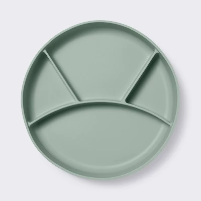 Silicone Suction Divided Plate - Green - Cloud Island™ 3 Silicone Suction Divided Plate - Green - Cloud Island™ - Image 3