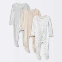 Baby 3pk Orchard Zip-Up Sleep N' Play - Cloud Island™ Off-White -Cloud Island GUEST ad11eea4 f972 419c 805b 428ab0e1222f