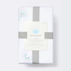Fitted Jersey Crib Sheet Love To Dream - Rainbows/White - 2pk - Cloud Island™ -Cloud Island GUEST ad54df26 b06f 422d bd80 725c7fd189f1