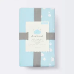 Fitted Jersey Play Yard Crib Sheet Dino-snore - Light Blue - 2pk - Cloud Island™ -Cloud Island GUEST af35cda0 c41e 460f b9bd 2d32e9a39375