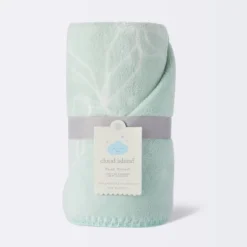 Plush Baby Blanket - Green Line Floral - Cloud Island™ -Cloud Island GUEST b910dc32 cd6c 4404 bdd1 e3b161e14ba8