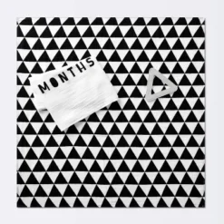 Muslin Blankets With Felt Frame Triangle - Cloud Island™ White/Black -Cloud Island GUEST bc102c4e 2e17 462a 8941 2ecdc41a2dea