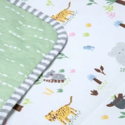 Jersey Knit Reversible Baby Blanket Jungle Animals - Cloud Island™ Gray/Green -Cloud Island GUEST bd249f9c fccc 4c00 a35b 839d31e21f7d