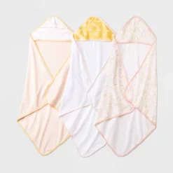 Baby Girls' 3pk Hooded Towel - Cloud Island™ -Cloud Island GUEST bdea4990 2070 41c6 8dac 6ccc11832f6c