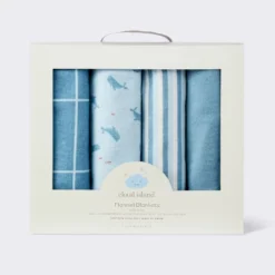 Flannel Baby Blanket - Whales - 4pk - Cloud Island™ -Cloud Island GUEST bed5d42b 22bb 4185 8ccf a78f97dc5126