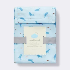 Cotton Fitted Crib Sheet - Whales - Cloud Island™ -Cloud Island GUEST c1858c61 b97a 4f01 b998 179761bdc3de