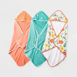 Baby Girls' 3pk Floral Meadow Hooded Towel - Cloud Island™ -Cloud Island GUEST c8b98acd e370 48c8 87ce 92afa2aa88e2