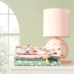 Muslin Swaddle Baby Blanket - Floral Gingham - 3pk - Cloud Island™