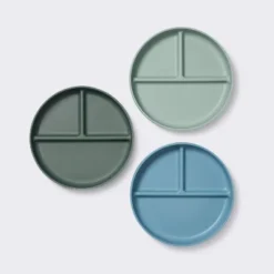 Divided Plate - 3pk Blue/Green - Cloud Island™ -Cloud Island GUEST cb4fa72b 1c57 436d b4a3 bb9520f04162