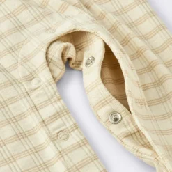 Baby Jacquard Checkered Romper & Hat - Cloud Island™ Tan -Cloud Island GUEST cbe3be61 55d1 45bb b1c4 e62040aa7e3f