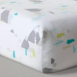 Fitted Crib Sheet Mountains - Cloud Island™ White 5 Fitted Crib Sheet Mountains - Cloud Island™ White -Cloud Island GUEST ce2634bb 6780 49cf a1b2 a545f922804b