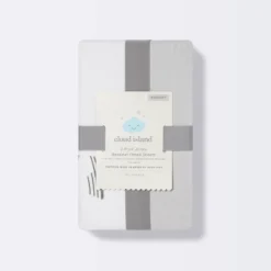 Jersey Bassinet Sheet 2pk - Cloud Island™ Two By Two Animals And Solid Gray -Cloud Island GUEST ce737128 cd50 4279 9ae6 dd39dfbb5f41