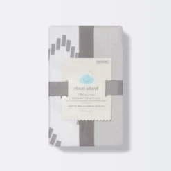 Jersey Bassinet Sheet - Cloud Island™ Gray Chevron And Solid Gray - 2pk -Cloud Island GUEST cec64ab8 688f 4bff b37c 41b6dc60693d
