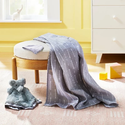 Elephant Small Security Blanket - Gray - Cloud Island™ 1 Elephant Small Security Blanket - Gray - Cloud Island™