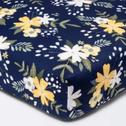 Fitted Crib Sheet Meadow - Cloud Island™ - Navy Floral -Cloud Island GUEST d4ed7dab ab75 4af3 aeec 9bf729e09db0