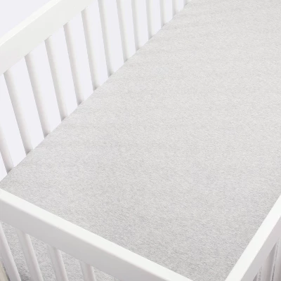 Fitted Jersey Crib Sheet Knit Heather Gray - Cloud Island™ Gray 2 Fitted Jersey Crib Sheet Knit Heather Gray - Cloud Island™ Gray - Image 2