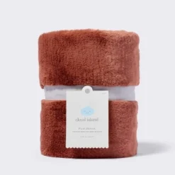 Solid Satin Edge Plush Baby Blanket - Russet Brown - Cloud Island™ -Cloud Island GUEST dee7ed27 68ce 4fea 8a2c ba64ace34007