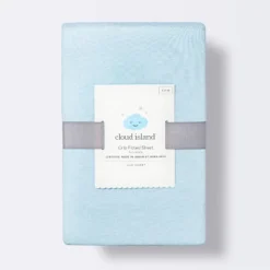 Polyester Rayon Fitted Crib Sheet - Solid Blue - Cloud Island™ -Cloud Island GUEST e1c97adf a462 4d2b 90a9 3876d6b7c9b1