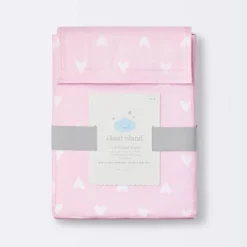 Fitted Crib Sheet Hearts - Cloud Island™ Pink -Cloud Island GUEST e40d6995 3c2f 41db 8f02 87362097c479