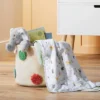 Jersey Knit Reversible Baby Blanket Jungle Animals - Cloud Island™ Gray/Green