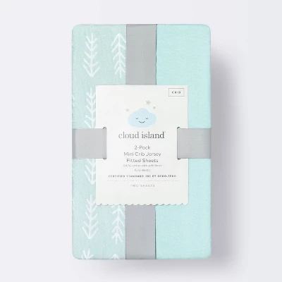 Fitted Mini Crib Sheet - Arrows/Mint - 2pk - Cloud Island™ 3 Fitted Mini Crib Sheet - Arrows/Mint - 2pk - Cloud Island™ - Image 3