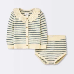Baby Girls' 2pc Striped Peter Pan Collared Sweater Set - Cloud Island™ Blue 7 Baby Girls' 2pc Striped Peter Pan Collared Sweater Set - Cloud Island™ Blue -Cloud Island GUEST f31252cd 7672 45de ac91 e0463ad826c4