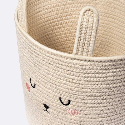 Coiled Rope Forest Animal Medium Round Storage Basket - Rabbit - Cloud Island™ 2 Coiled Rope Forest Animal Medium Round Storage Basket - Rabbit - Cloud Island™ - Image 2