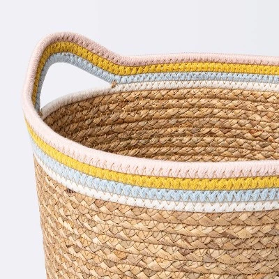 Natural Woven Round Storage Bin With Coiled Rope Handle - Cloud Island™ M 2 Natural Woven Round Storage Bin With Coiled Rope Handle - Cloud Island™ M - Image 2